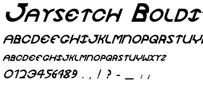 JaySetch BoldItalic font